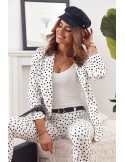 Elegante Polka-Dot-Hose mit Bügelfalte ekri 20672 – Online-Shop – Boutique